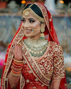 red sabyasachi blouse