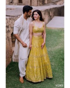 yellow lehenga