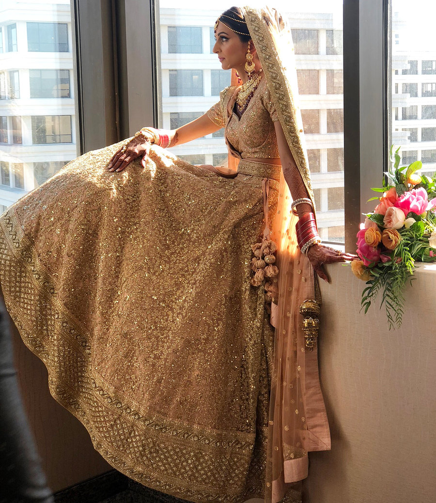 35 Gorgeous Golden Lehengas On Real Brides | Latest bridal lehenga designs,  Indian bridal outfits, Latest bridal lehenga