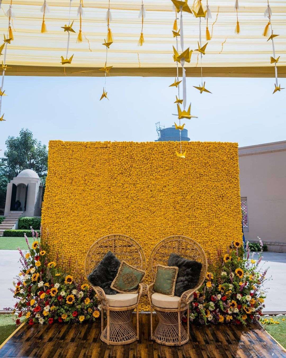 Best Baby Shower Decoration With Marigold Flowers – Anil Events Bangalore