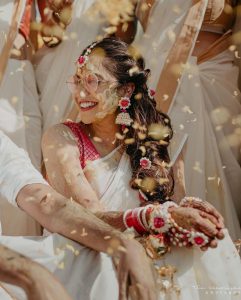 white haldi dresses