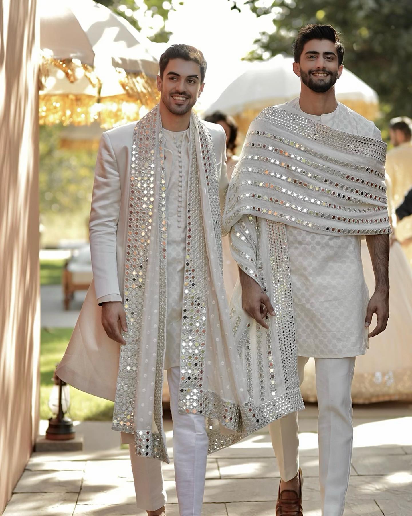 Blingy Mirror Work Kurtas For Grooms-To-Be Who Love To Dazzle!