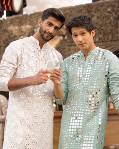 Blingy Mirror Work Kurtas For Grooms-To-Be Who Love To Dazzle!