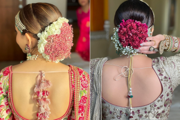 Dual Floral Buns For Brides