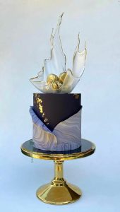 isomalt one tier cake design