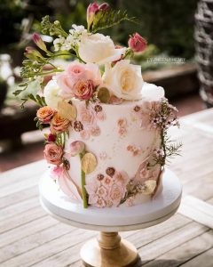 floral one tier cake ideas