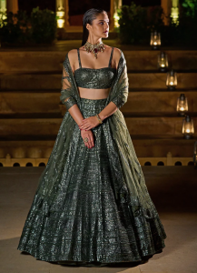 27+ Dark Green Lehenga Designs For Brides To Be