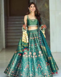 27+ Dark Green Lehenga Designs For Brides To Be