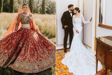 This Real Bride Rocked Her Wedding Looks with Sheer Elegance