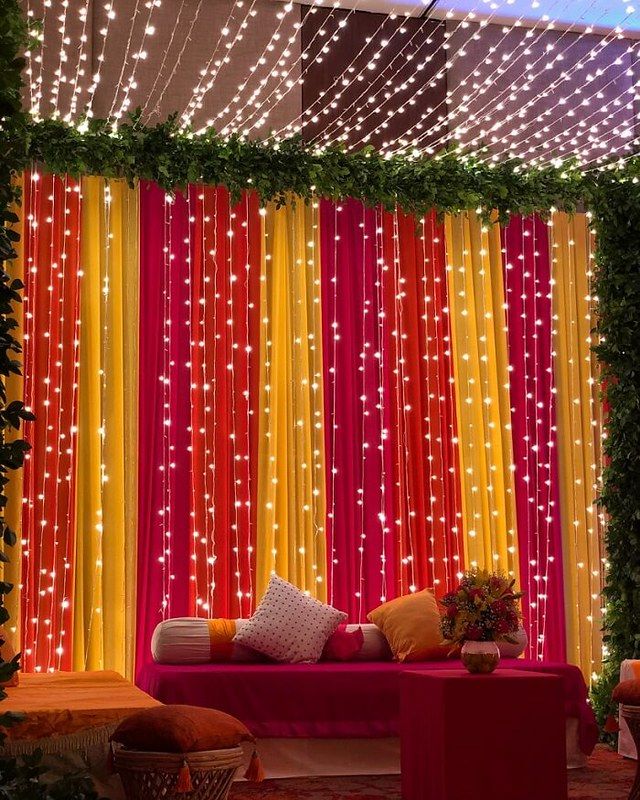 Home wedding lighting decorations - YouTube