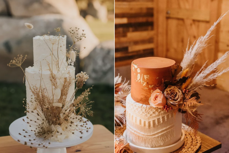 40+ Delicious-Looking And Rustic Boho Wedding Cakes