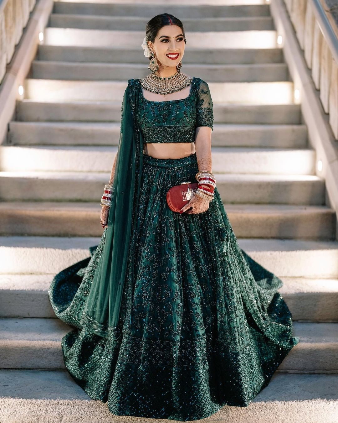 Sangeet Nakkashi Designer Lehenga Choli | Marriage & Reception Wear