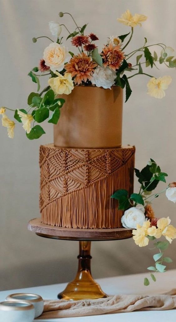 Delicious Looking And Rustic Boho Wedding Cakes Shaadiwish