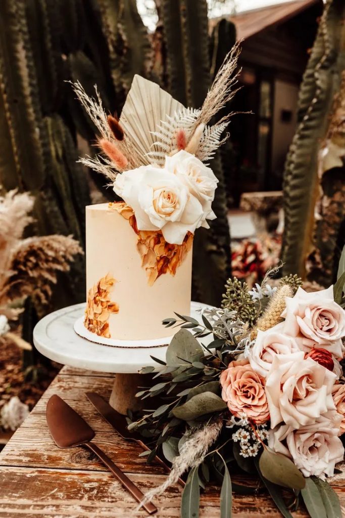 40 Delicious Looking And Rustic Boho Wedding Cakes Shaadiwish 