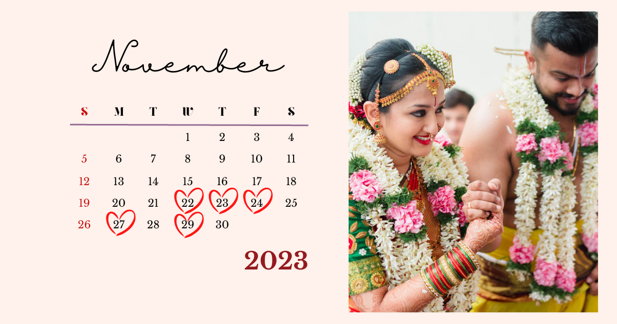 Muhuratam Dates As Per Tamil Wedding Calendar 2023