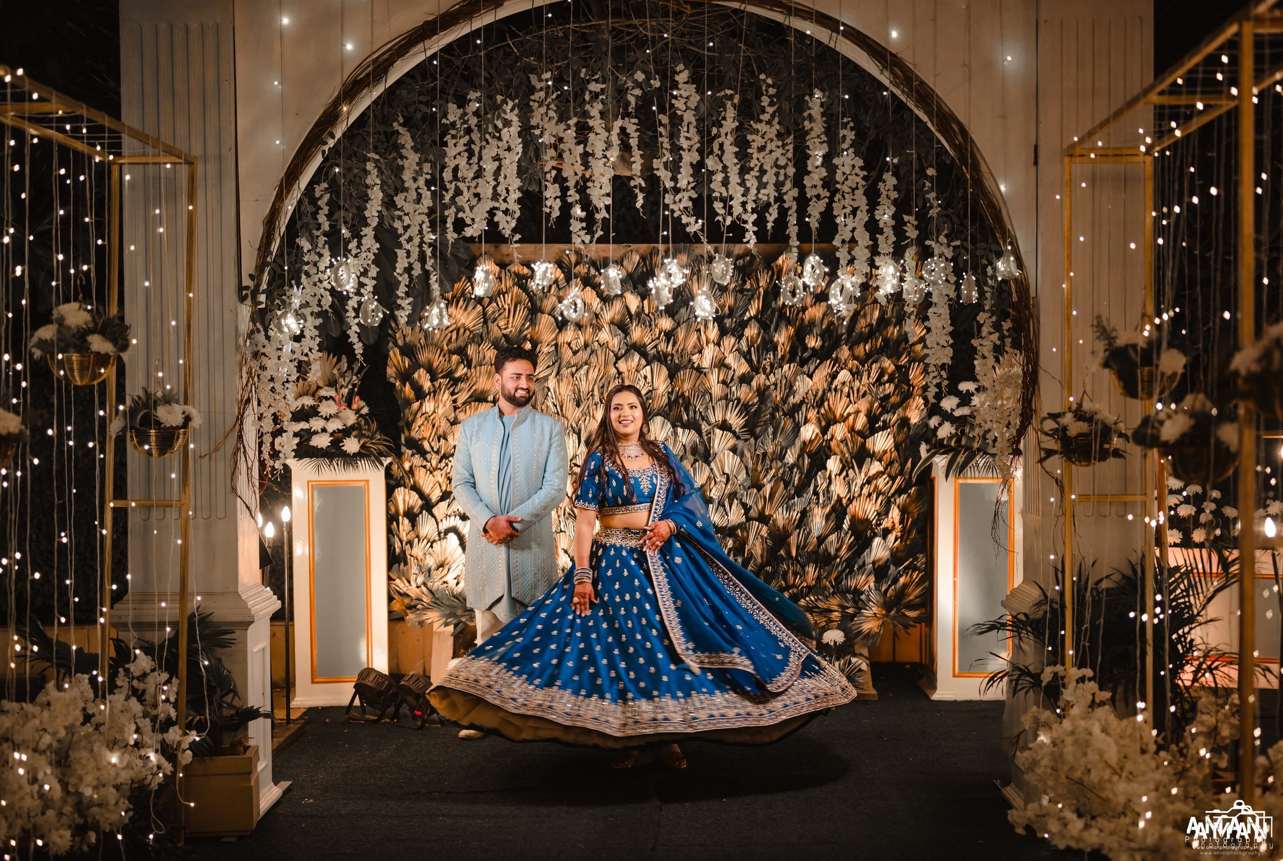 This Couple In Blue Had A Stunning Engagement Ceremony!