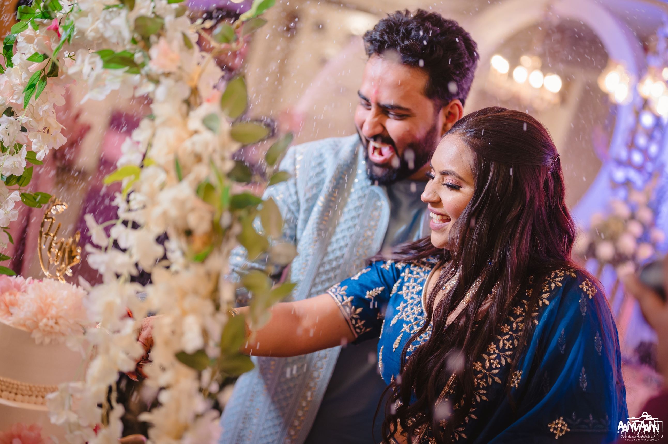 This Couple In Blue Had A Stunning Engagement Ceremony!