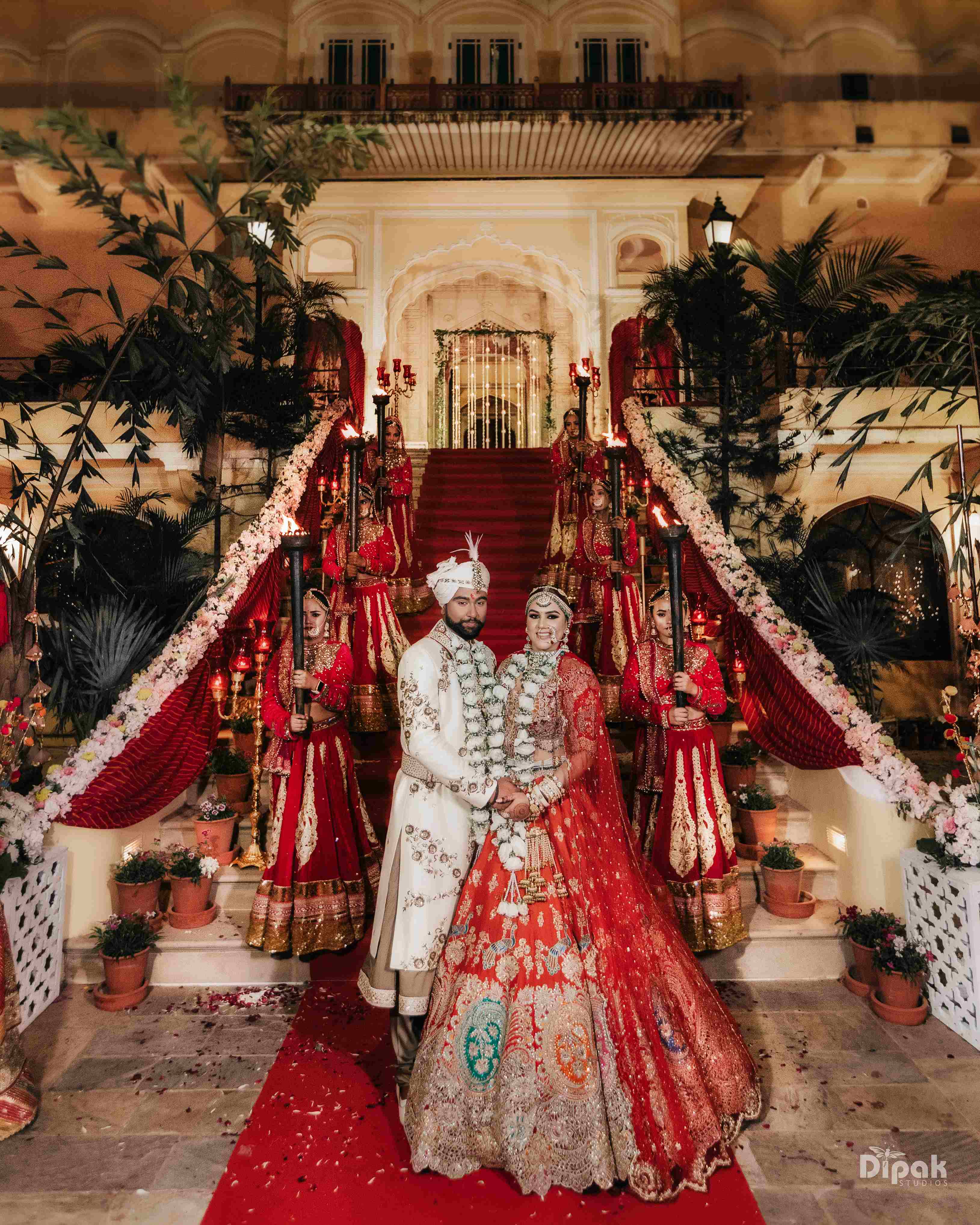 Mrignaini & Arshdeep’s Royal Wedding At Jaipur’s Samode Palace