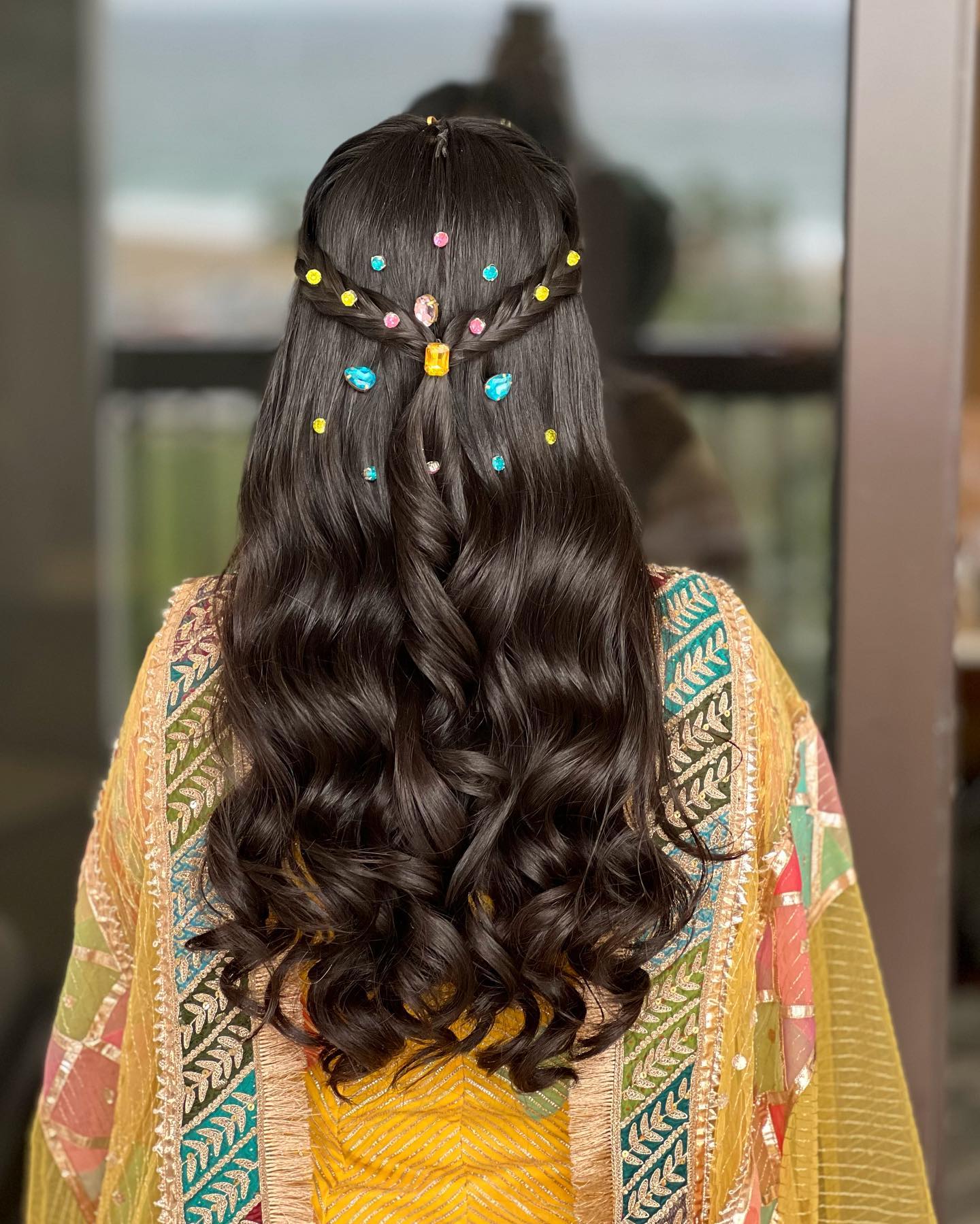 Add Bling To Your Cocktail Look With Stone-Studded Hairdo
