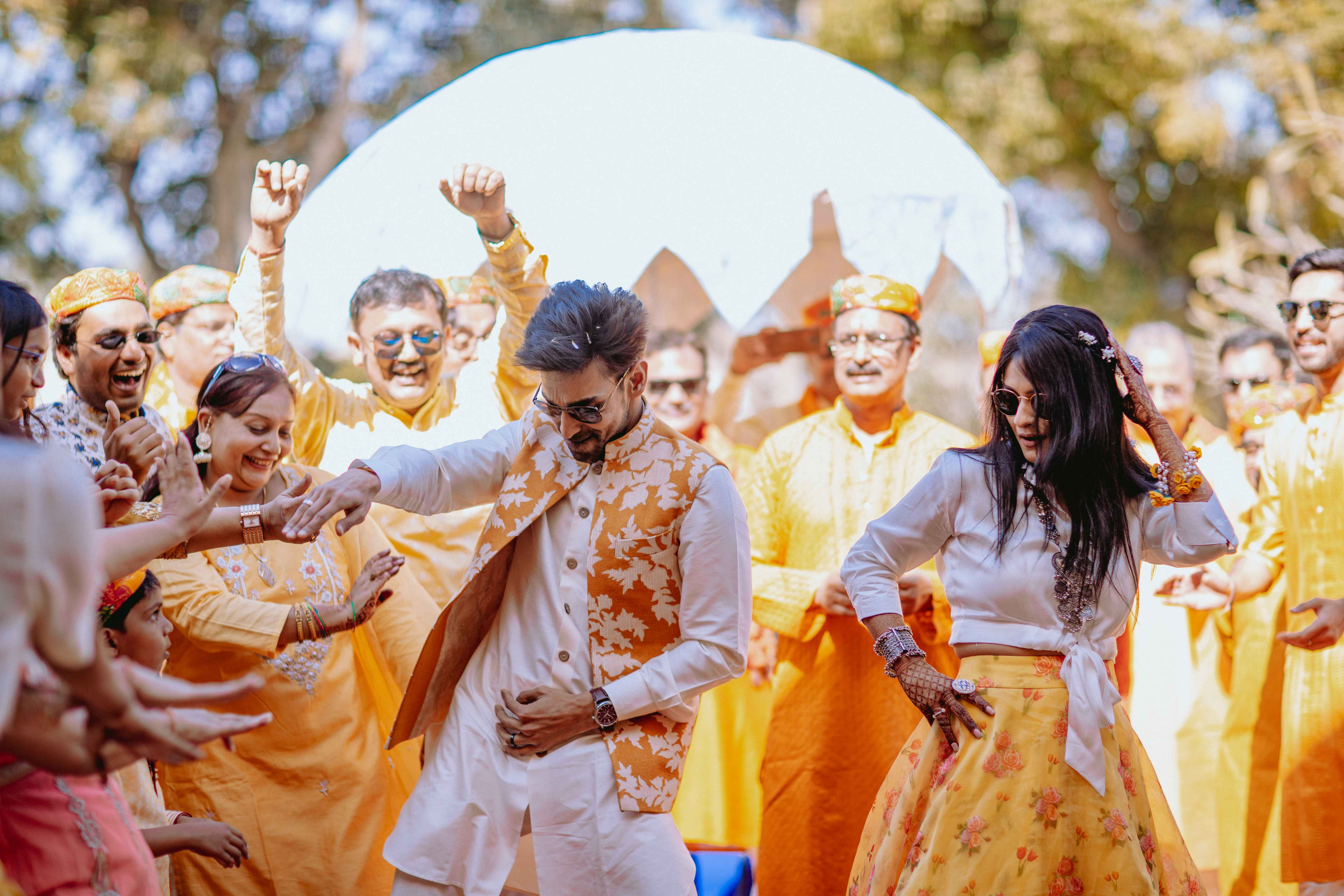 Royal Rajasthani Wedding With A Money-Heist Themed Pre-Wedding Party