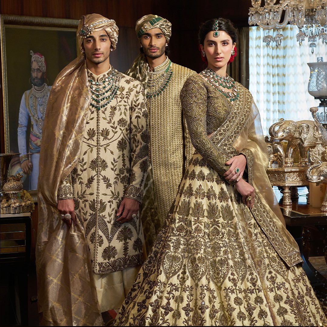 1. Manish Malhotra Gilded Gold Wedding Collection - ShaadiWish