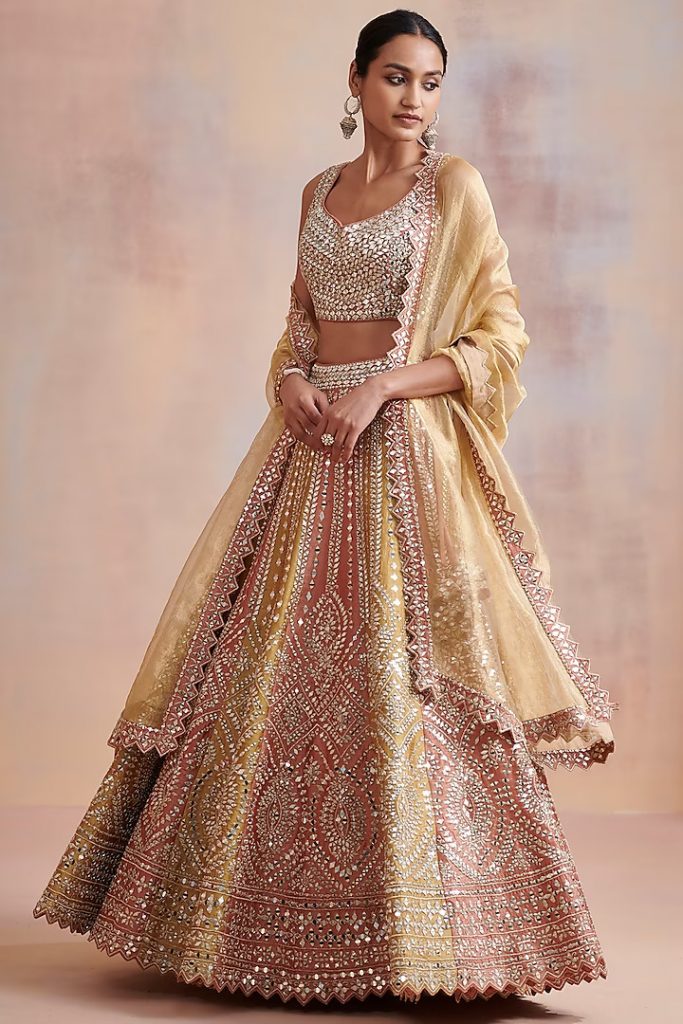 Shop For Trendy Bridal Lehengas Under INR 1 Lakh!
