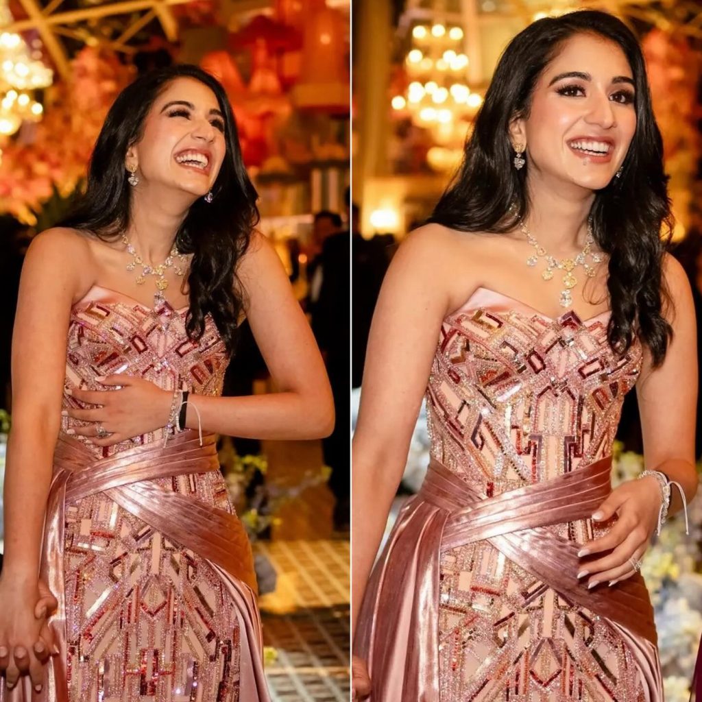 Radhika Merchant Looked Like A Million Bucks In A Custom Versace For Pre-Wedding Gala Night