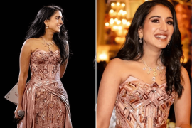 Radhika Merchant Looked Like A Million Bucks In A Custom Versace For Pre-Wedding Gala Night