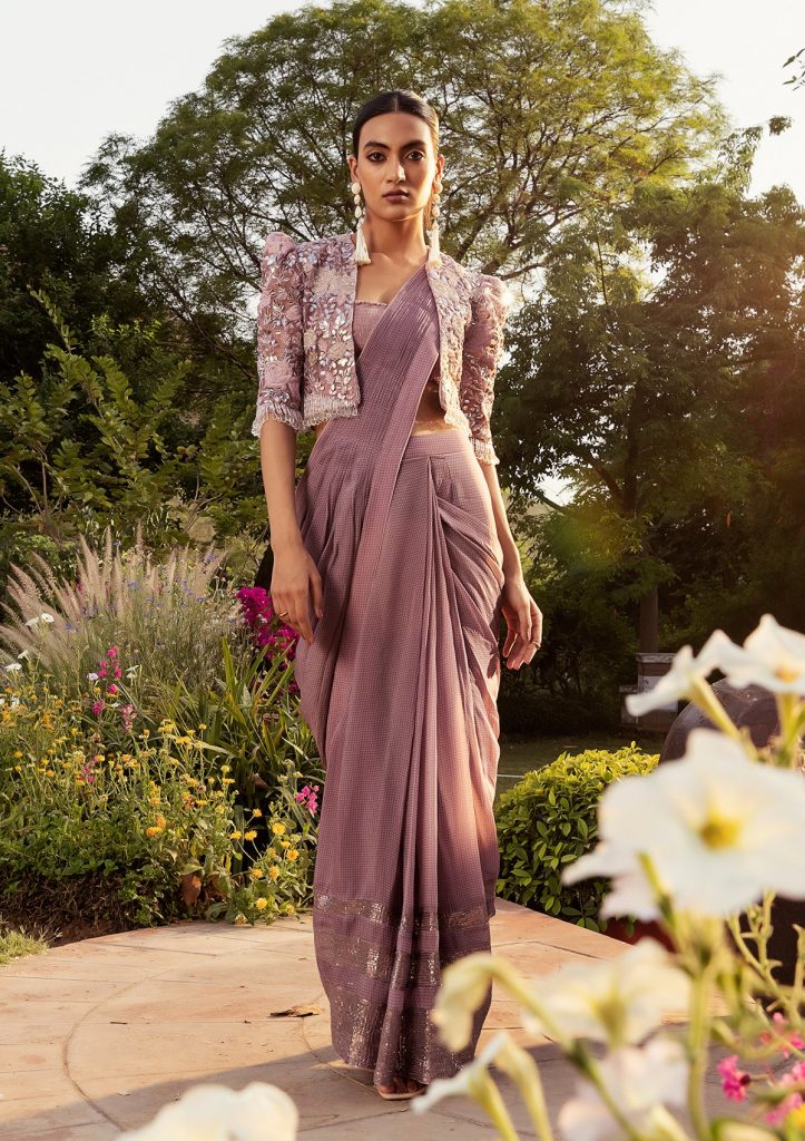 Brands With Trending Cocktail Saree Jacket Set For Upcoming Wedding Season