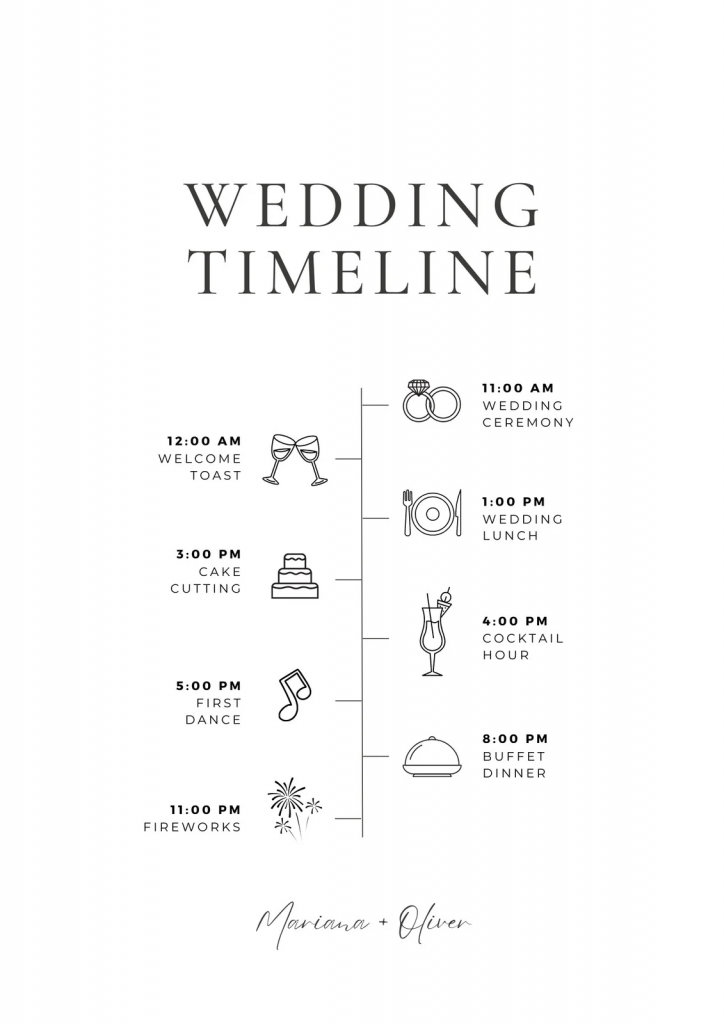 20+ Wedding Timeline Template Designs