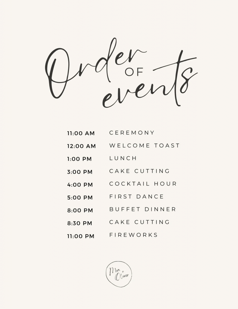 20+ Wedding Timeline Template Designs