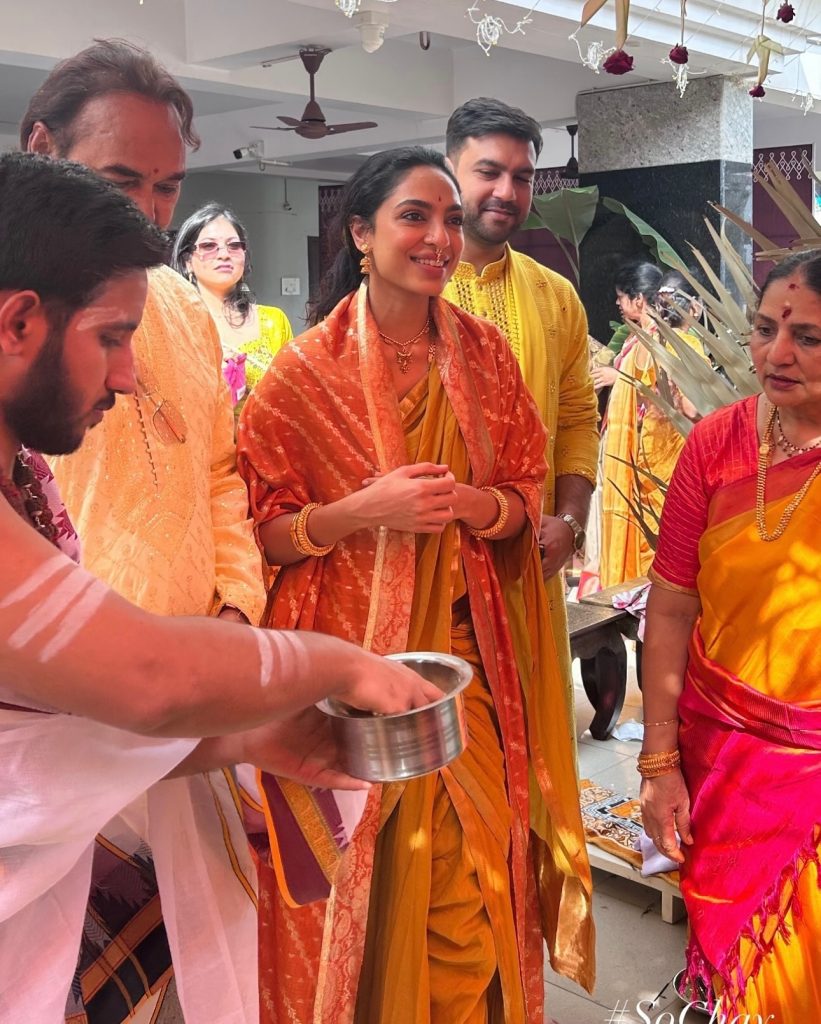 Sobhita & Naga Chaitanya’s Haldi And Mangala Snanam Ceremony Pictures