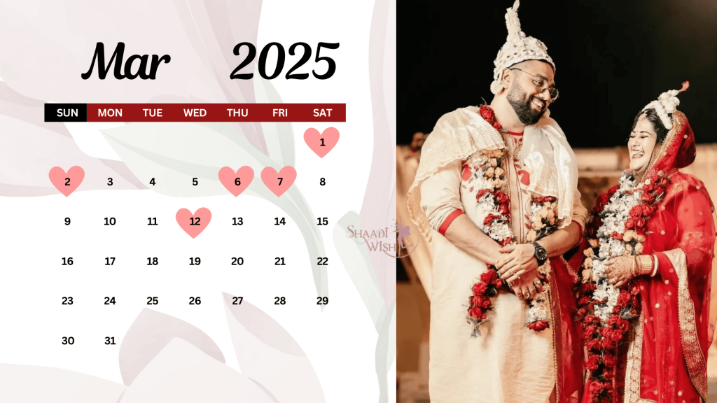 Save These Panjika Bengali Wedding Dates 2025