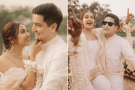 Prajakta Koli & Vrishank Khanal Opt For A Dreamy White Haldi Ceremony